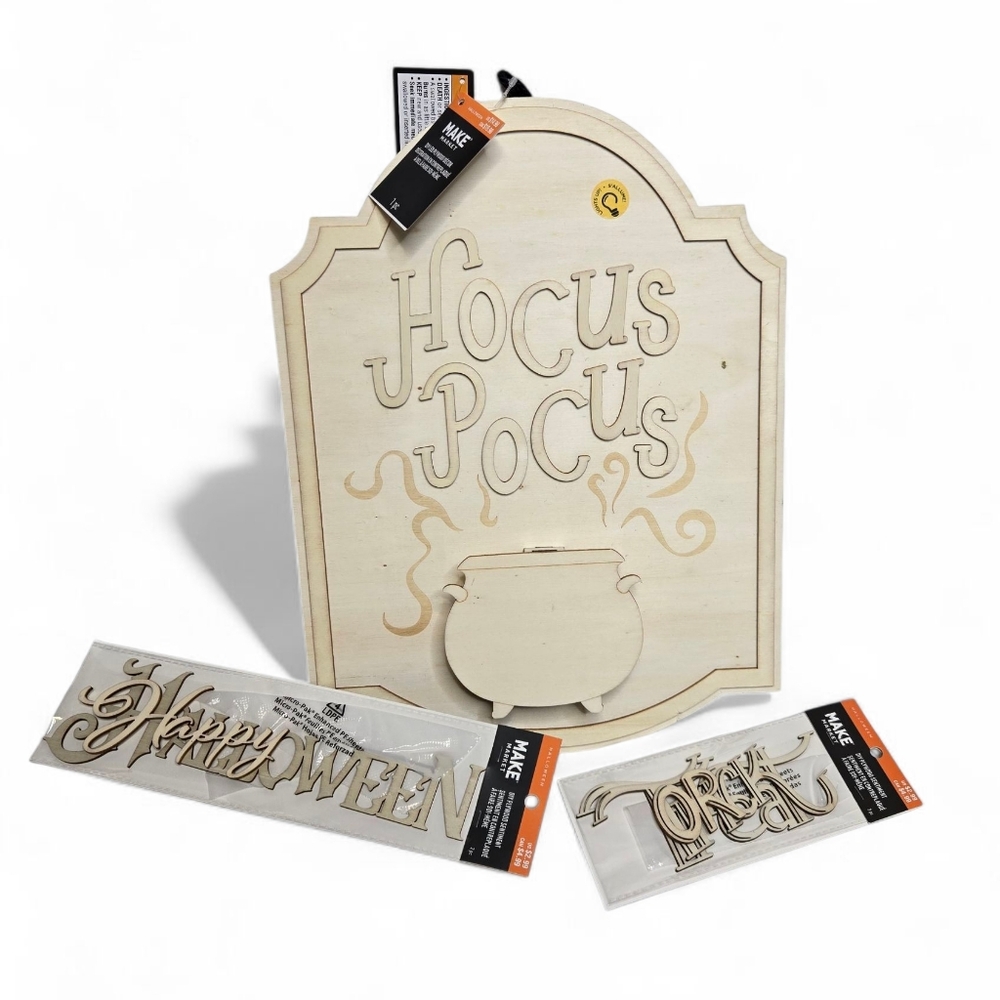 NEW Make Market DIY plywwod Halloween decor paint arts‎ and crafts witchy